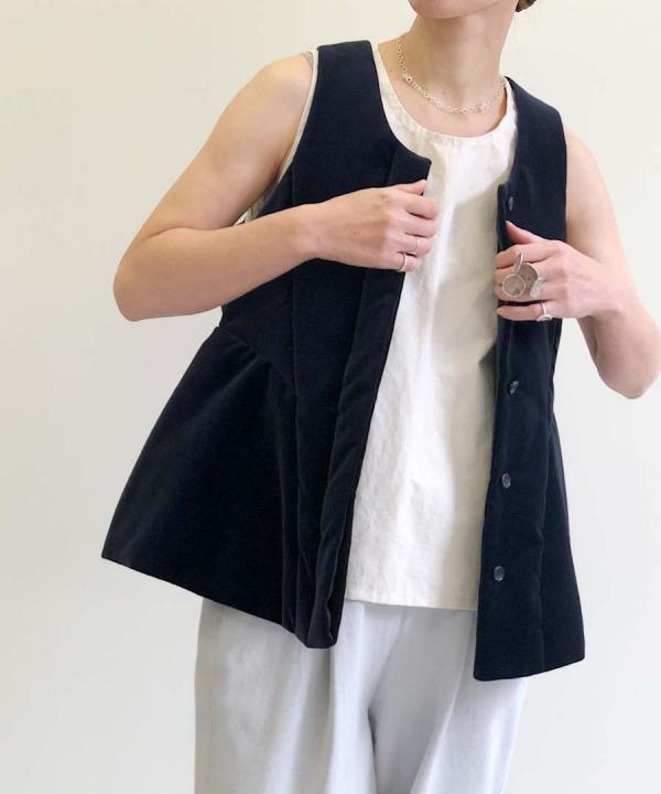 velvet padded vest