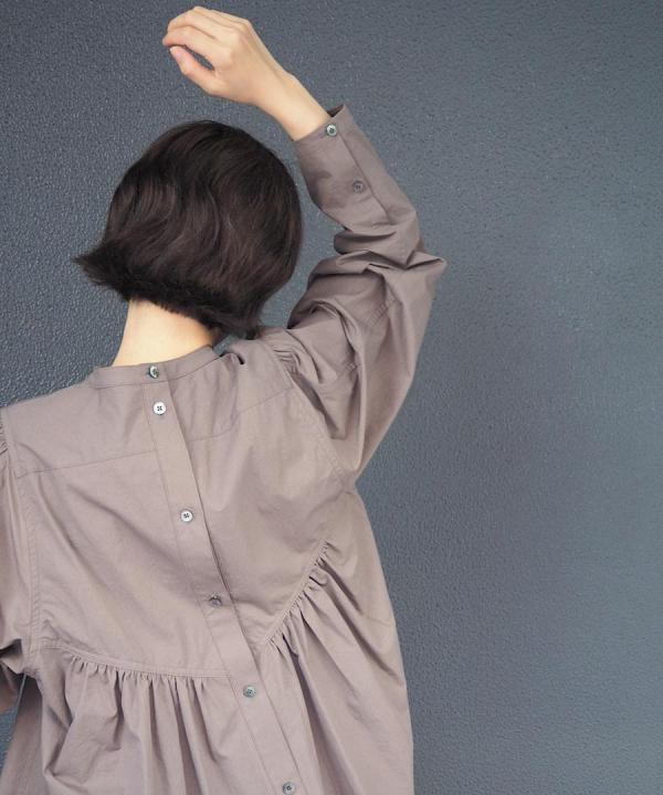 TWILL GATHER SHIRT