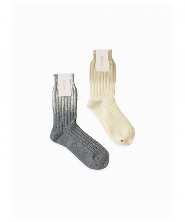 Ribbed Socks With Foil Print