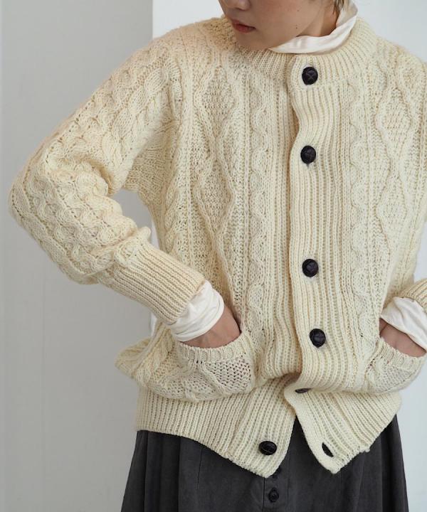 ARAN　CREW　CARDIGAN