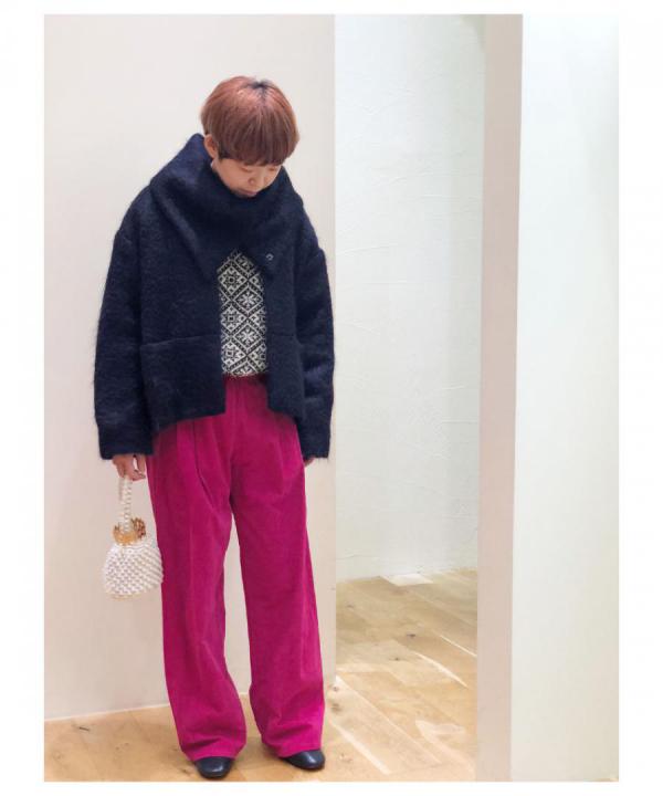 Mohair Shaggy Wide Cardy