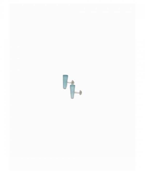 Earrings Horn Blue