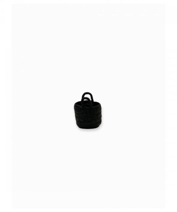 LEATHER SMALL BASKET