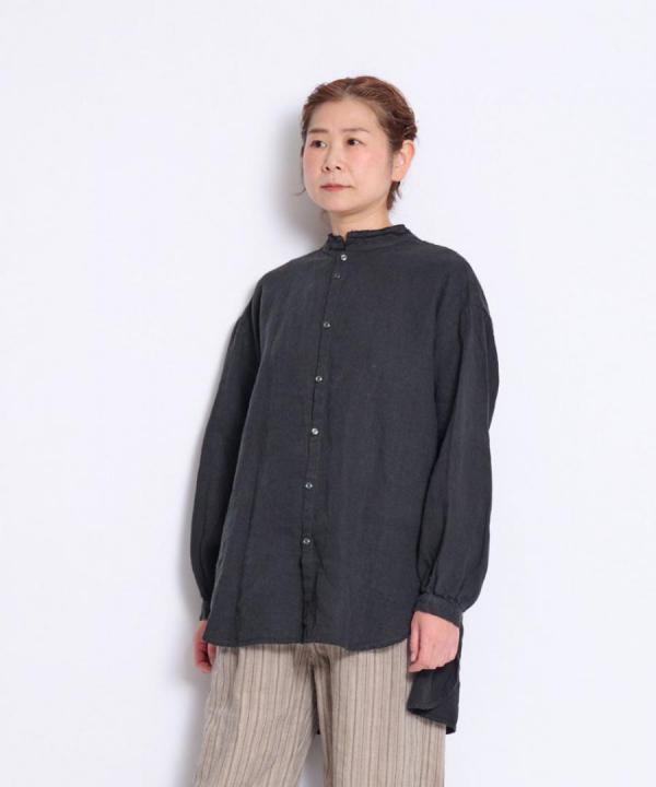 【PICK UP ITEM！】リネン製品染　フリルシャツ