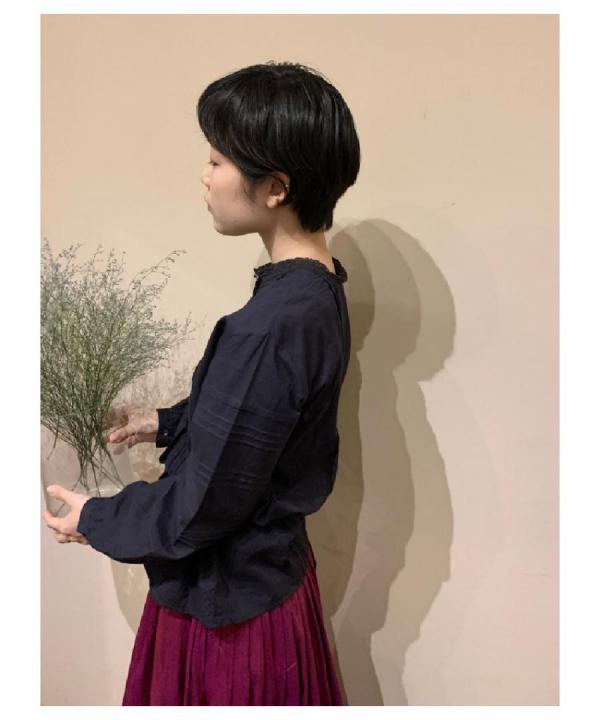 LACE PINTUCK 2WAY SHIRT