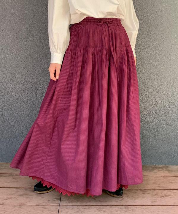 MINI PINTUCK FLARED SKIRT