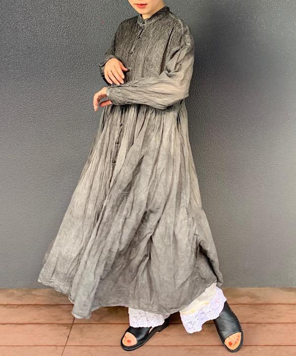 ORGANIC　VOILE　STRIPE　BANDED　SIHRT　DRESS