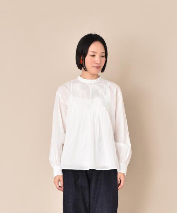 supima cotton lace＆tuckシリーズブラウス