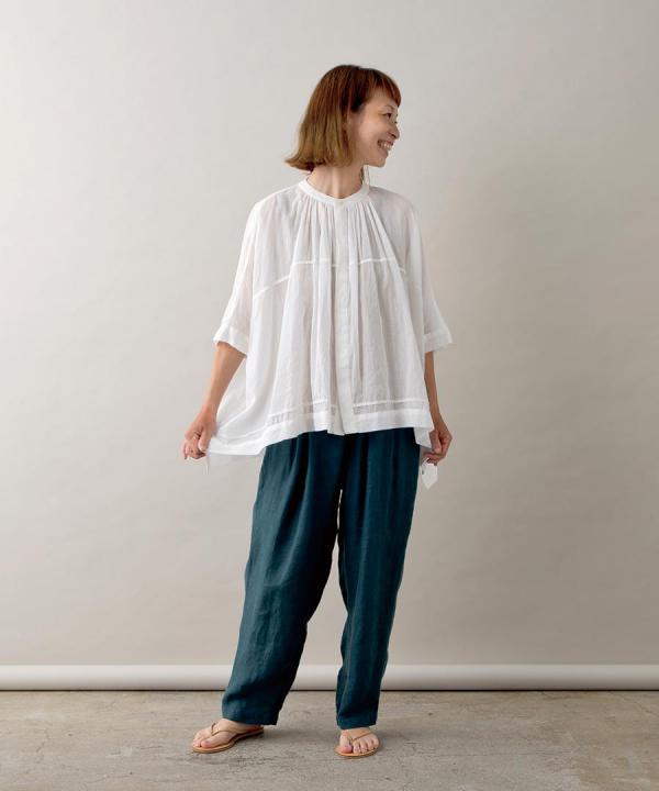 cotton linen　ブラウス
