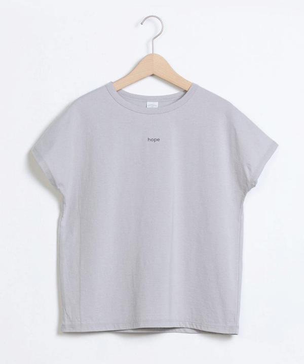キャトルコットンロゴプリントＴシャツ（hope）