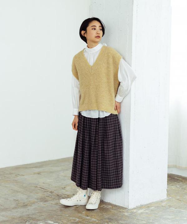 Fluffy knit ベスト