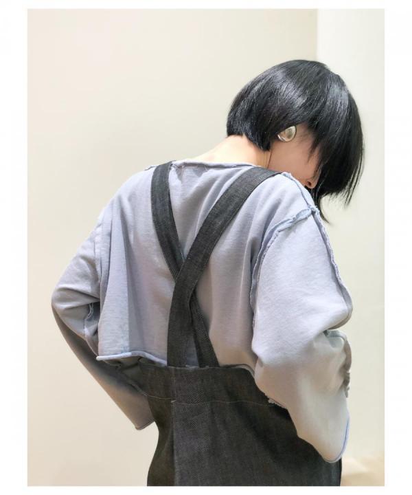 OVER DYE SWEAT SHORT SHIRT