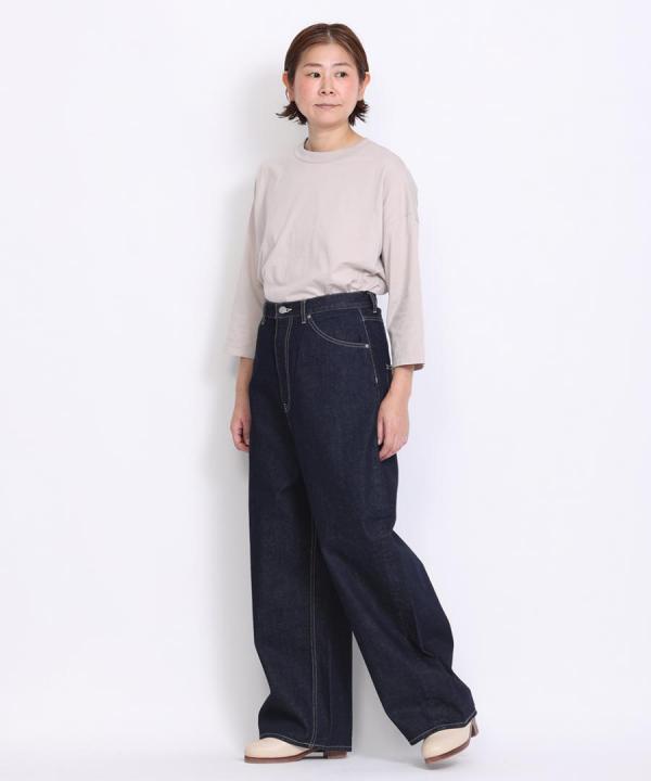 12OZヴィンテージデニム　ワイドパンツ（INDIGO）