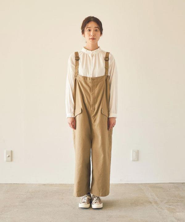 ふわふわコットン　タック衿シャツ
