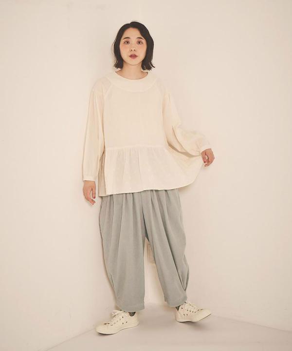ソフトコーデュロイ　ぽってりパンツ