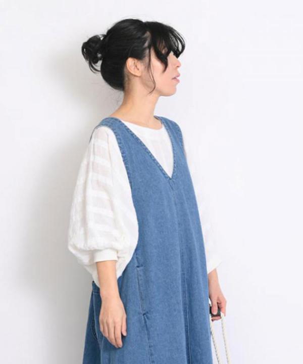 【PICK UP ITEM！】オーガニックコットンカラミストライプ　プルオーバー