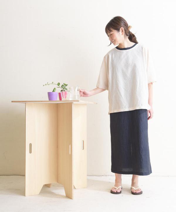 【 PICK UP ITEM！】ウォッシャブルコットンシルク　ワイドプルオーバー