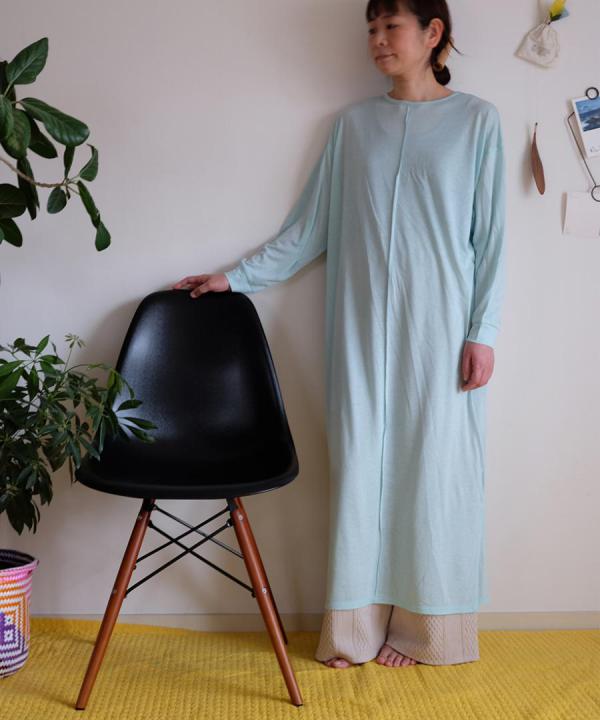 【ラストワン！】flow cotton silk　2WAYロングワンピース