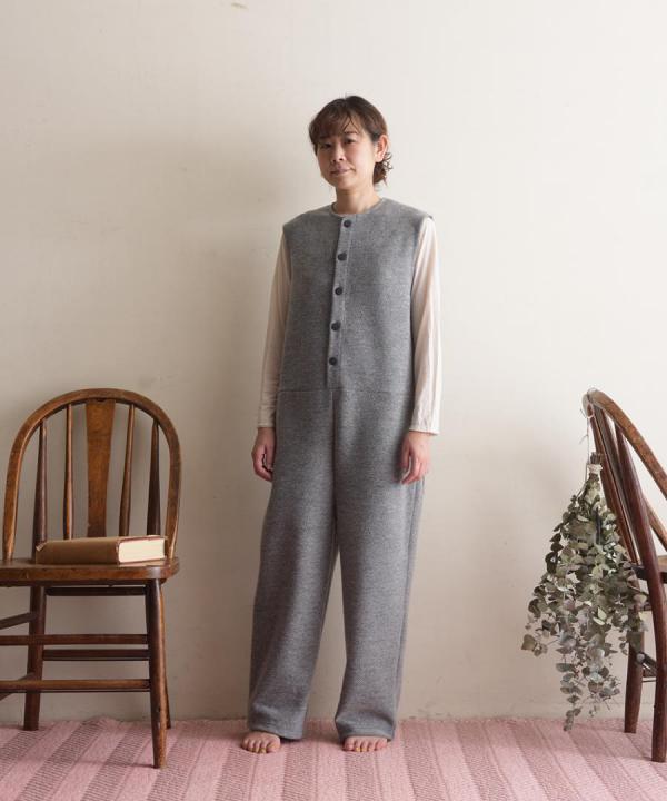 【ラストワン！】Prairie woolen　ボタンオールインワン