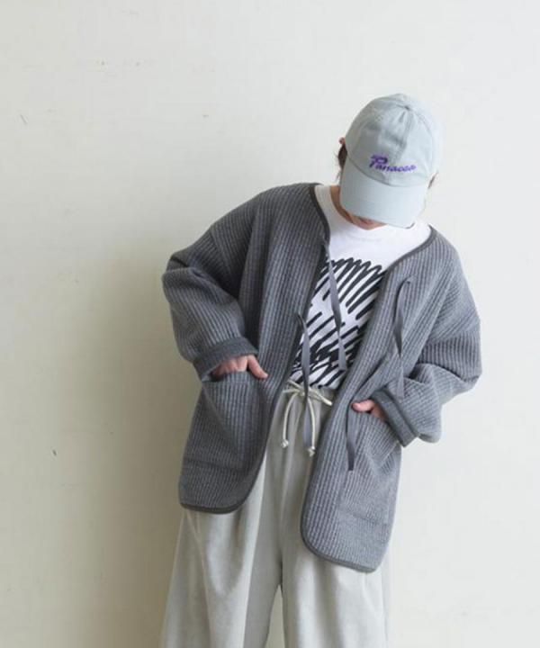 sleepy quilting　ノーカラーブルゾン
