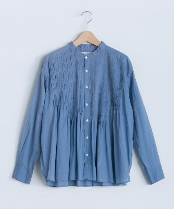 supima cotton ランダムタックブラウス