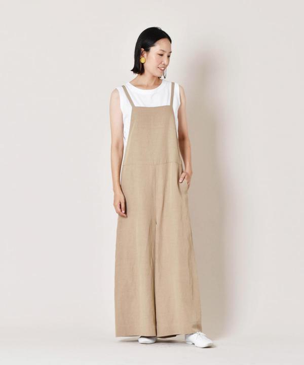 ビスコースリネンサロペット
