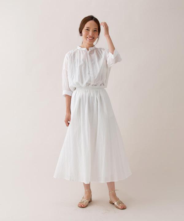 supima cotton ギャザースカート