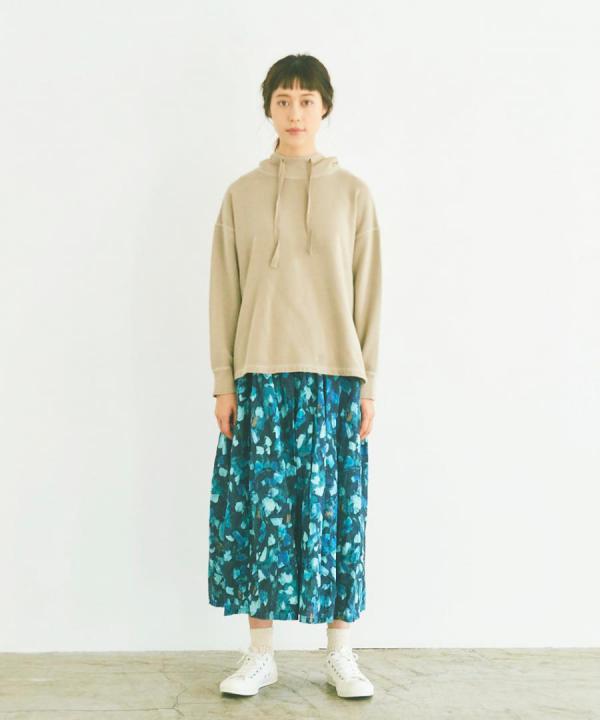 リネンペイントプリントスカート