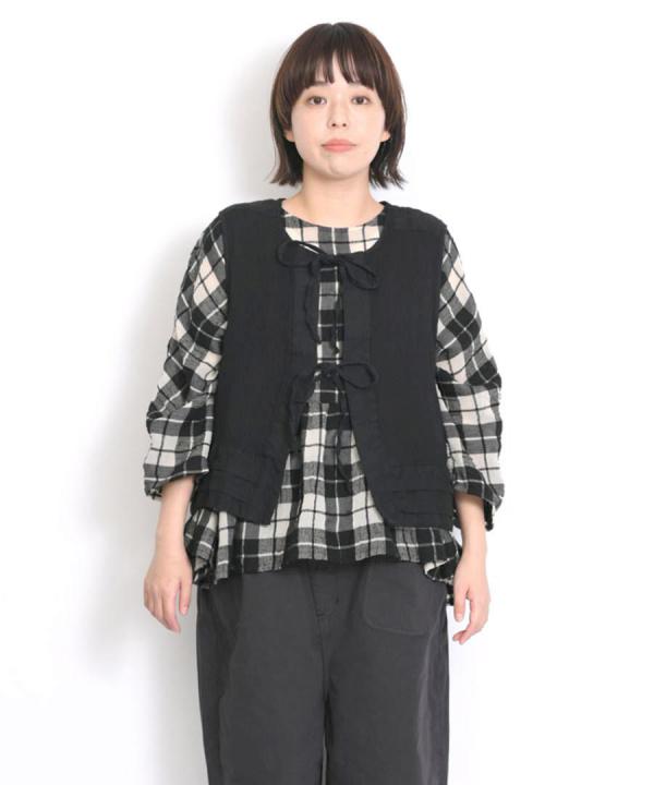 【ラストワン!】リネンヘンプ×パナマメッシュ 2wayベスト