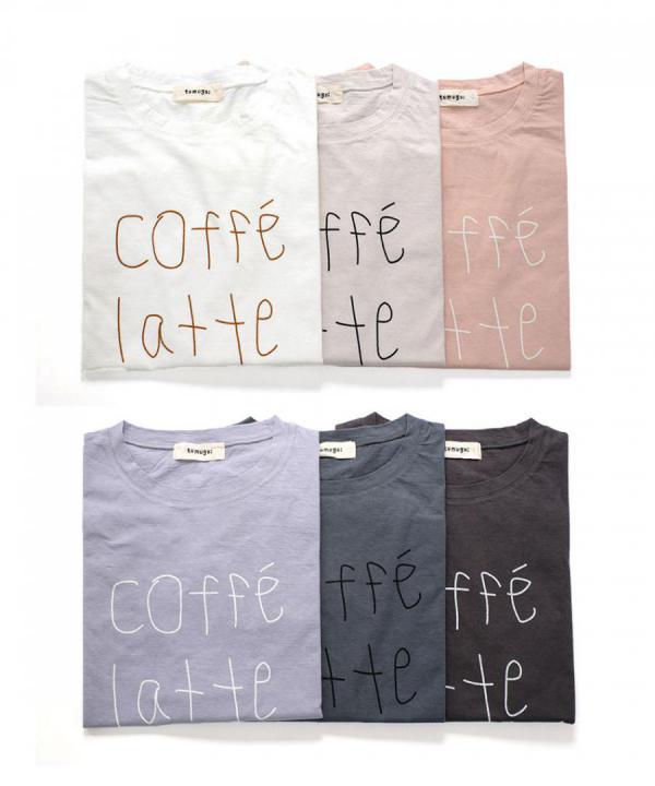 ラフィ天竺 プリントT(coffe latte zucchero)