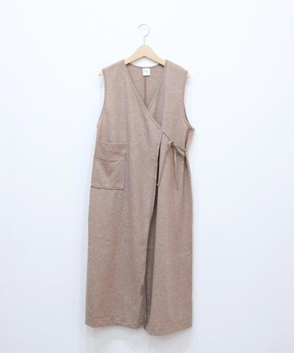 ウール天竺 カシュクールワンピース
