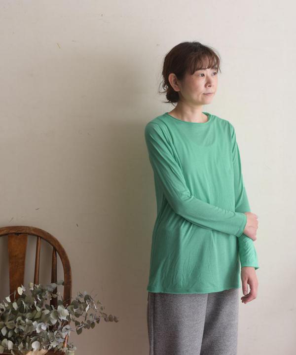 【ラストワン!】flow cotton silk ロングスリーブプルオーバー