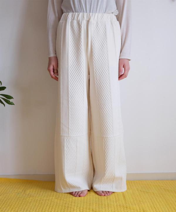 ridge Jacquard 切り替えパンツ