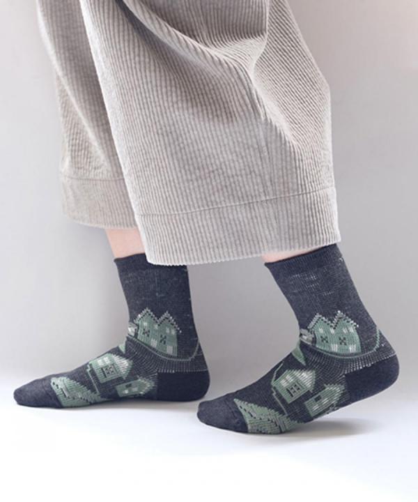 火と石の山 ショートソックス