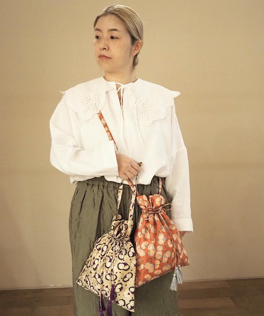 Embroidery drawstring sholder bag