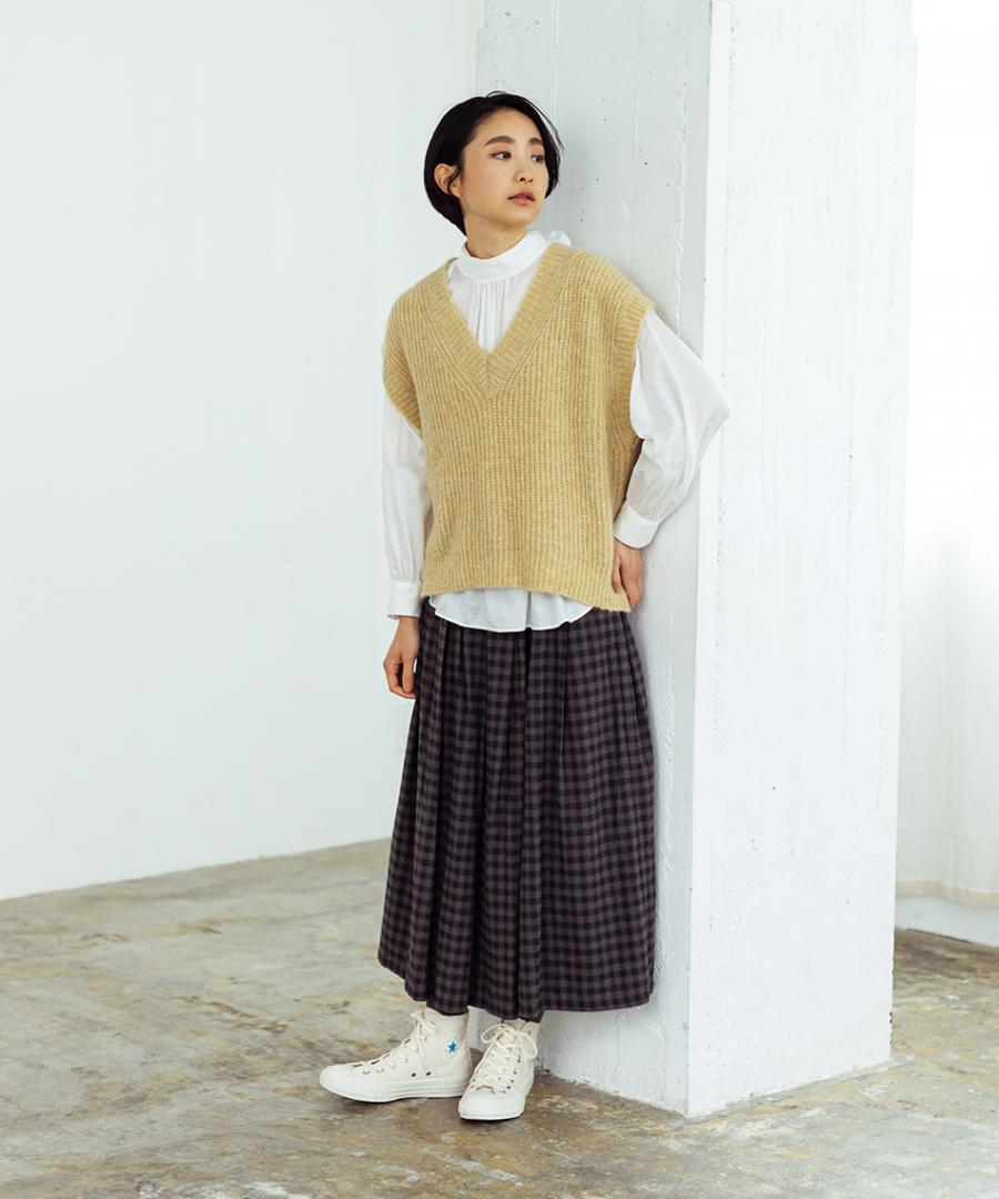 Fluffy knit ベスト