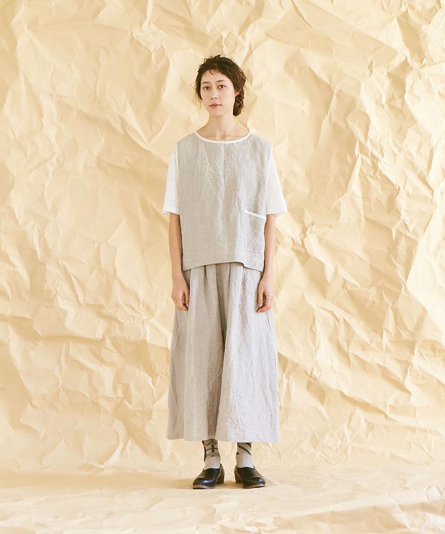 アンティークナインテリネン　8分丈パンツ