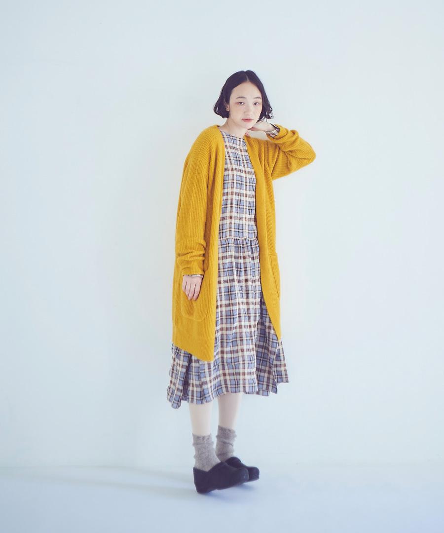 ふわふわニット　ロングカーディガン