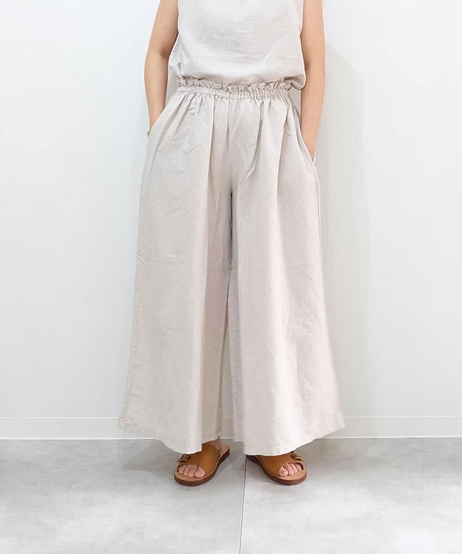 【PICK UP ITEM！】リネンコットンギャザーパンツ