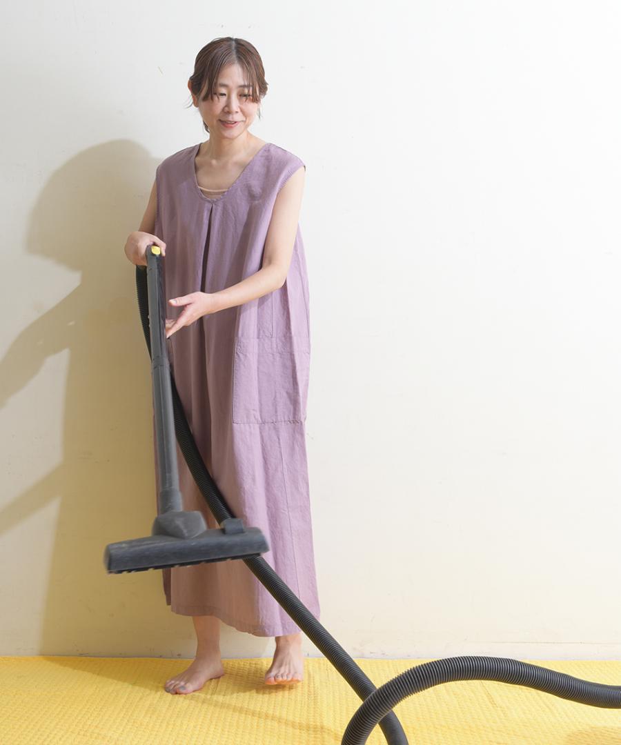 リネンコットン　サイドポケット2WAYワンピース