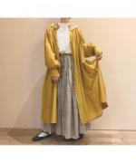 コットンシルクロングワンピース