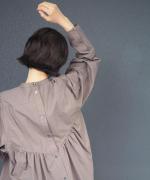 TWILL GATHER SHIRT