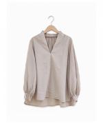 Beautiful silk cotton v-necked shirt