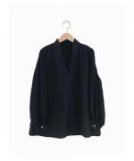 Beautiful silk cotton v-necked shirt