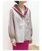 Beautiful silk cotton v-necked shirt