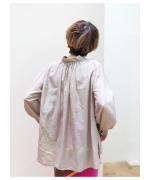 Beautiful silk cotton v-necked shirt