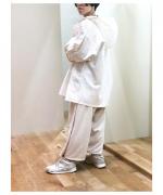 ポリエステルコーデュロイ ワイドパンツ