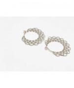 ARABESQUE Earrings HOOP SILVER mini