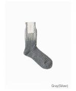Ribbed Socks With Foil Print