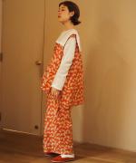 Embroidery tuck pants